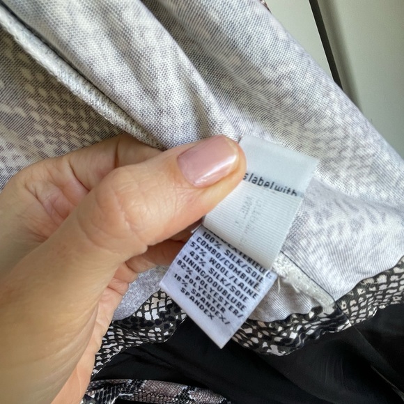 Diane Von Furstenberg Snake Print Wrap Dress with Pockets - Picture 6 of 11